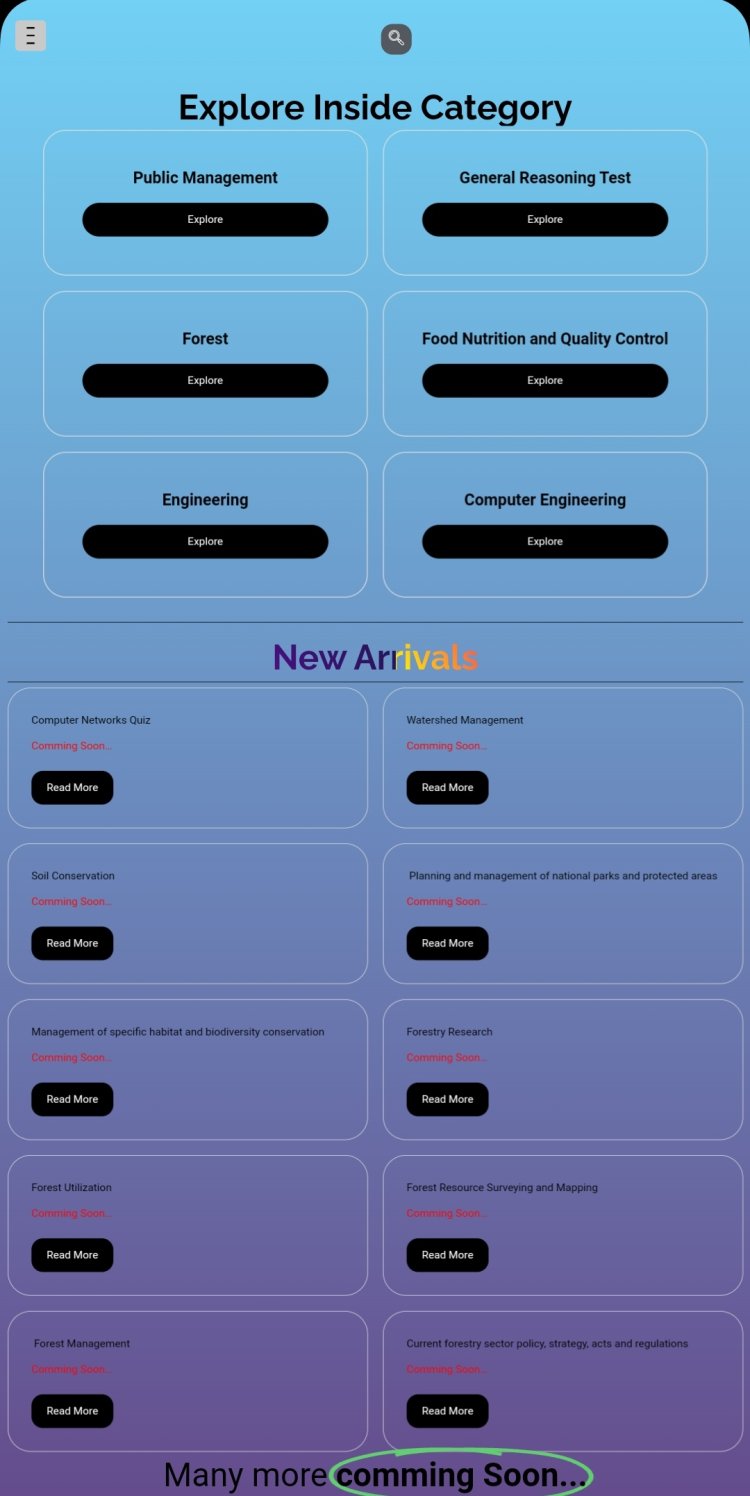 Amazing Quizz website of B.R.S.